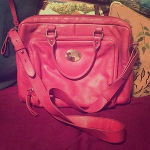 Fuchsia Dyed Lamb Skin Bodhi iPad/Laptop Case